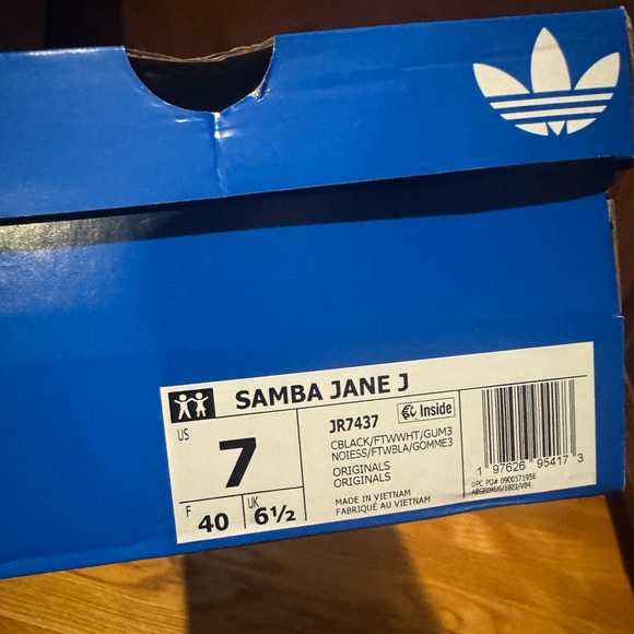 Adidas Samba Black White Velcro Women’s Size 8 Sneakers Mary Jane Shoes - Picture 12 of 12